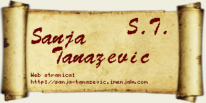 Sanja Tanazević vizit kartica